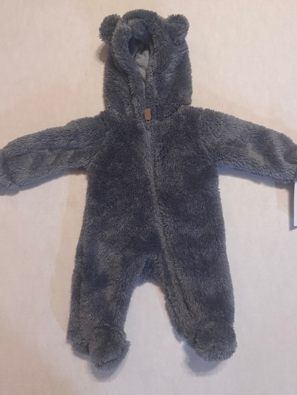 New Carter's Newborn 18-21.5 Inch, 6/9 Pounds Zippered Warm One Piece Coat